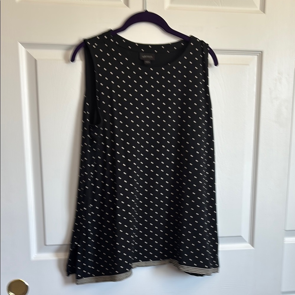 J. Jill Black and White Sleeveless Mini Dress